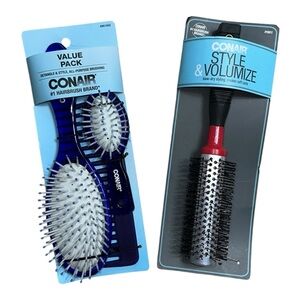 Conair Multi Pack Hairbrush Bundle 4 Brushes Included